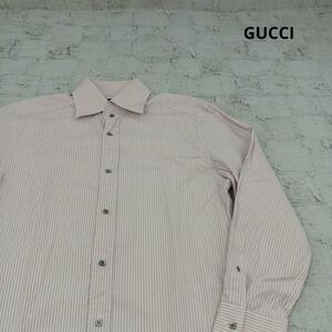 GUCCI グッチ 長袖ストライプシャツ W11178