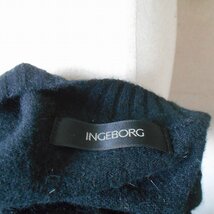 インゲボルグ INGEBORG 秋 冬 お花 モチーフ 付き チュニック ワンピース 黒 9_画像8