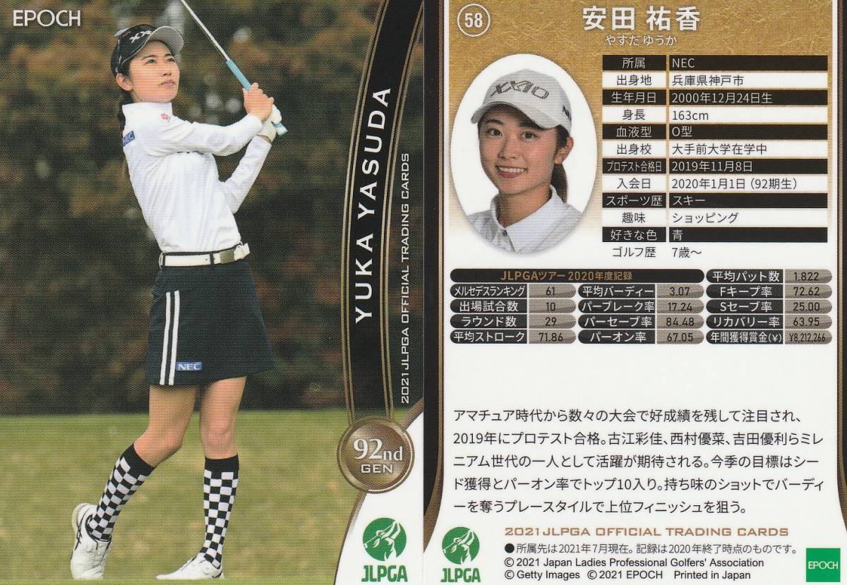 安田祐香 直筆サイン入り日本女子オープン JGA オリジナルベアー ...
