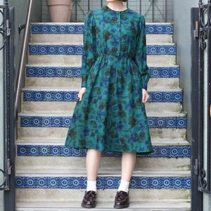 RETRO VINTAGE FLOWER PATTERNED WOOL ONE PIECE/レトロ古着花柄ウールワンピース