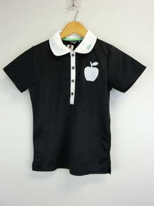 中古 ゴルフウェア Kappa(カッパ) ポロシャツ 黒白 レディース S