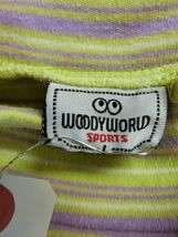 中古 ゴルフウェア woodyworld sports ハーフジップアップスウェット グリーン レディース L_画像3