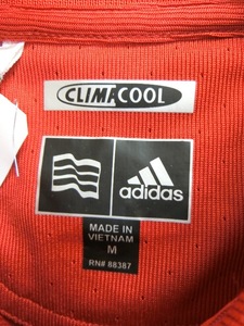 【感謝セール】【美品】中古 ゴルフウェア adidas(アディダス) ポロシャツ CLIMACOOL 赤 レディース M