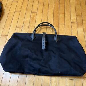 J&M DAVIDSON canvas leather Boston bag 