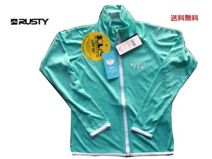 【送料無料サーフブランドラスティ子供水着】RUSTY◆キッズ長袖ハイネックUVカットラッシュガード◆460MNT110