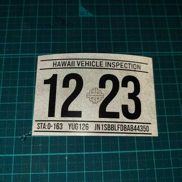 ハワイ ビークルインスペクション 2024 レジストレーション ステッカー レプリカ 車検 USDM HDM 1223 12月