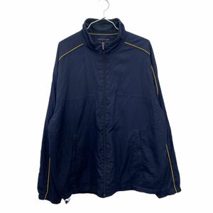 TOMMY HILFIGER ジップアップジャケット XLサイズ トミーヒルフィガー ゴルフ ネイビー 古着卸 アメリカ仕入 t2209-3242