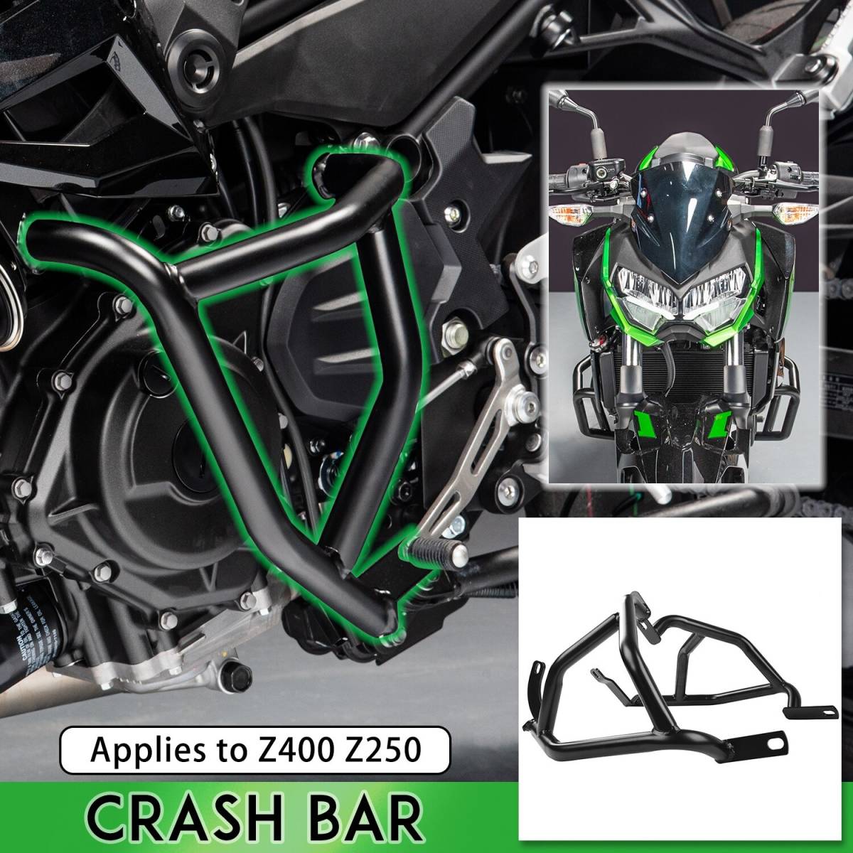 送料0円】 KAWASAKI フレームスライダー エンジンガード 純正OP Z250