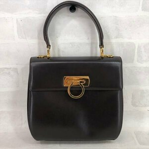 Salvatore Ferragamo サルヴァトーレ フェラガモ ケリー型 ガンチーニ レザー ハンドバッグ ブラウン LH632022091301