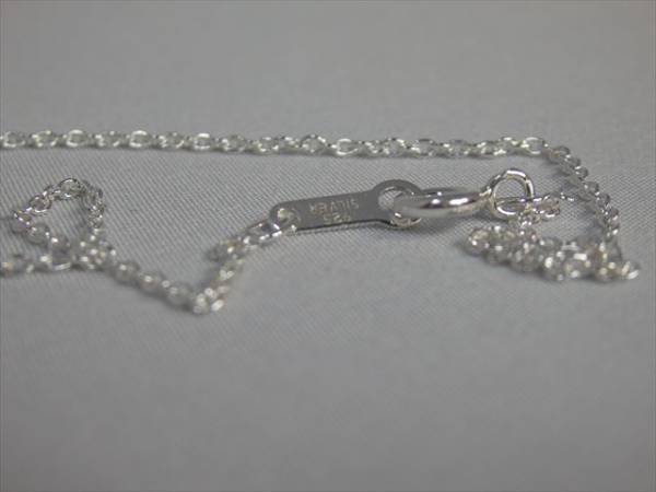 新品未使用★シルバーネックレス チェーン(SV925) (あづきチェーン )(長さ:38cm 線径:0.35 )ジュエリー袋プレゼント(チェーンのみM23