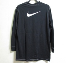 NIKE AS W NSW SWOOSH L/S ドレス 黒 ブラック S ナイキ 長袖 Tシャツ ワンピース スウェット DD5623-010_画像1