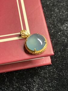 book@.. pendant k18 diamond blue ice kind jade high class goods collection goods crystal kind 