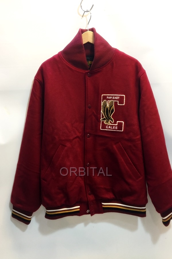 送料込み】新品 CALEE ウールスタジャン レッド-