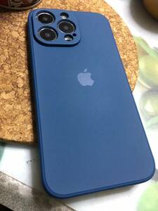 iPhone 14 PRO MAX (6.7 -inch ) correspondence liquid si Ricoh n case navy blue 