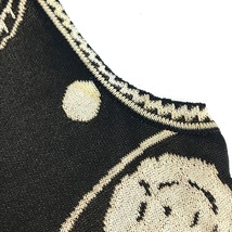 CHANEL シャネル P19106 ベスト カメリア Vネック ノースリーブ ニット レーヨン ブラック×ベージュ レディース【中古】_画像7