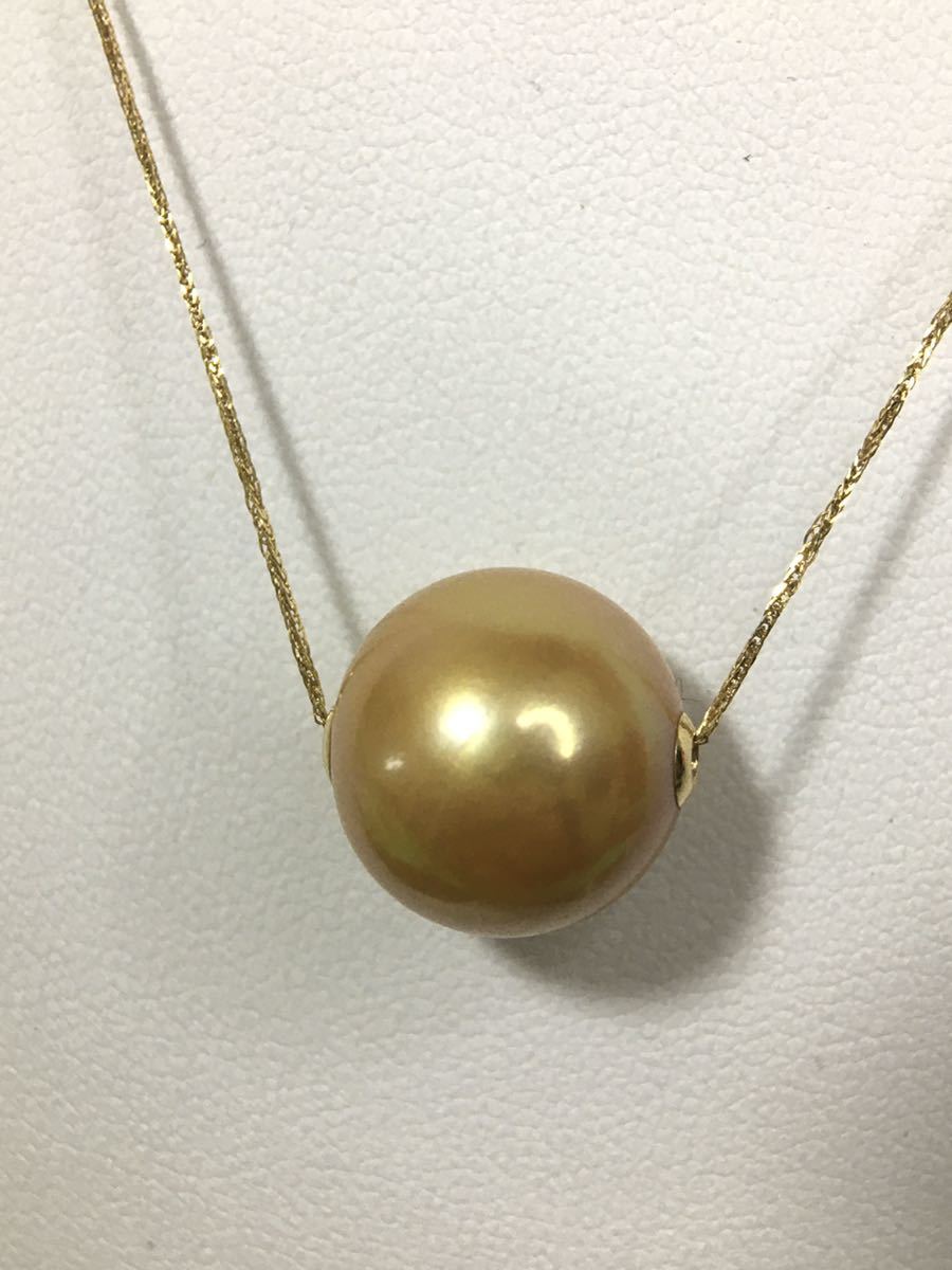 r1369 ノーブランドジュエリー パールネックレス K18 総重量1.77g