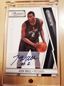 99枚限定 サイン 2010 -11 Panini Prestige Bonus shots JOHN WALL Auto ( /99) / ジョン ウォール Autograph 