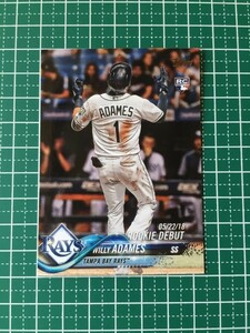 即決のみ！★TOPPS MLB 2018 UPDATE SERIES US25 ウィリー・アダメス（WILLY ADAMES）【タンパベイ・レイズ】ベースカード ルーキー 18★