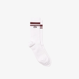 LACOSTE x RICKY REGAL LOGO SOCK BURGUNDY