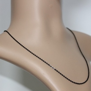★ ネックレス ★ 平あずきチェーン 2.2mm幅 50cm BK ステンレス製 IPコーティング ( サージカル 316L )