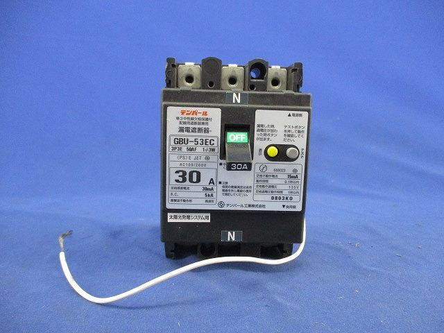 テンパール漏電遮断器 GBU-33EC 20A 30mA 新品5個セット 上品な 5067円引き