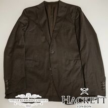 ☆☆ HL9/40R 新品9.4万 秋冬 HACKETT LONDON ハケット・ロンドン カノニコ FEATHERWEIGHT FLANNEL アンコンジャケット カシミヤ混 本切羽_画像2