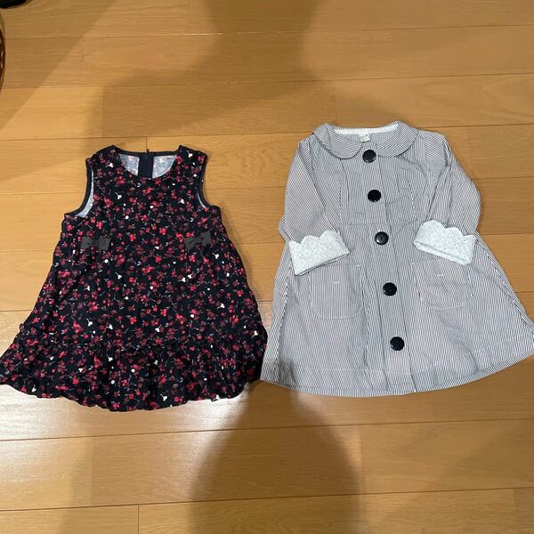 2着セット　ワンピース　上着　トップス　子ども服　女の子ワンピース　キッズ　子ども