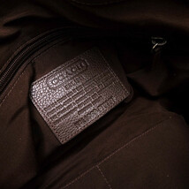 COACH コーチ ショルダーバッグ F70367 Trans Atlantic Leather E/W Messenger Bag トランスアトランティック ペブルドレザー 牛革 フラッ_画像9