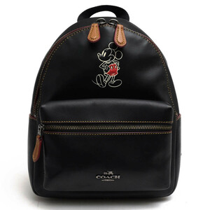 COACH コーチ リュック F59837 Mini Charlie Leather Backpack チャーリー バックパック Disneyn Mickey ディズニー グラブ カーフ 牛革 ミ