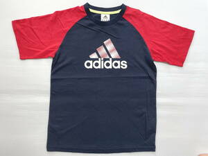 アディダス adidas 半袖Tシャツ キッズ 150 ラグランTシャツ 　　スポーツウェア トレーニングウェア 石瀬4536