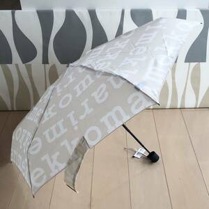  new goods marimekko Marimekko folding umbrella MARILOGOma Lilo goMINI MANUAL beige 