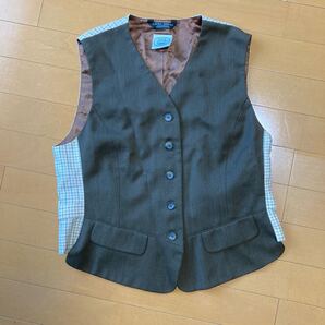ローラアシュレイ レディース ベスト カーキ ジレ