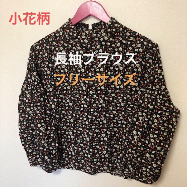小花柄 長袖 ブラウス フリーサイズ ふわっと袖 色違いあります♪