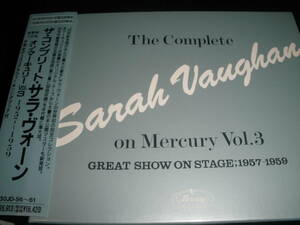 廃盤 6CD サラ・ヴォーン オン・マーキュリー 完全版 Vol.3 ケリーズ カウント 未発表 コンプリート 国内 Sarah Vaughan Mercury Complete