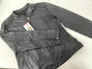  new goods #REI RISEE Ray Lee ze lady's Rider's manner jacket XL black thin autumn clothes large size 