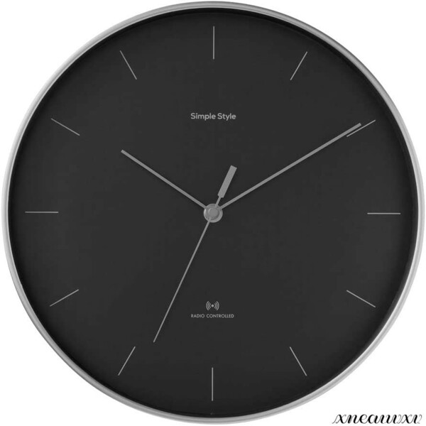 アイリスオーヤマ 電波時計 ブラック 掛け時計 インテリア アナログ 見やすい 雑貨 北欧風 シンプル ウォール クロック