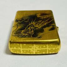 【中古品】ZIPPO ジッポー 純金箔張り 墨絵龍 2003年 ライター_画像5