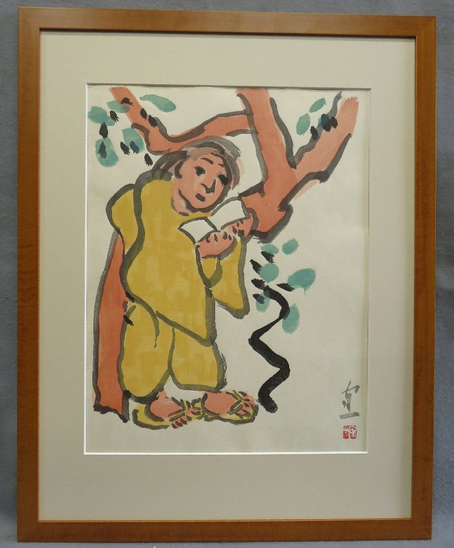 定番在庫あ ヤフオク! - 木版画 熊谷守一 「椿」 限定100部 人気作品