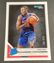 2019-20 Panini Donruss Rated Rookie Sekou Doumbouya /349 No.214 RC Pistons NBA ドゥンブヤ　ルーキー　349枚限定　ピストンズ_画像1