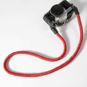 クライミングロープ カメラ用 ネックストラップ 編込 全6色 (レッド／A01650)