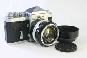 【動作保証・点検済】良品★ニコン Nikon F アイレベル＋AI改 AUTO NIKKOR-S 50mm F/1.4★メタルフード★AD866