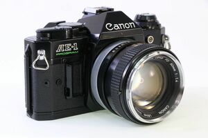 【動作保証・点検済】良品★キヤノン Canon AE-1 PROGRAM ブラックボディ＋FD 50mm F/1.4