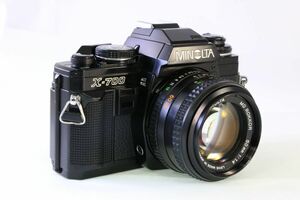 【動作保証・点検済】良品★ミノルタ MINOLTA X-700 MPS ボディ+MD ROKKOR 50mm F1.4★シャッター全速・露出計完動★AC 210