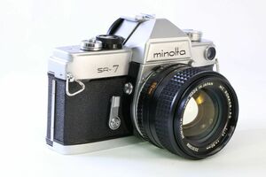 【動作保証・点検済】良品■ミノルタ MINOLTA SR-7 ボディ＋MC ROKKOR-PG 50mm F1.4■シャッター全速完動・露出計完動■AK 855