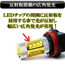 RU1 RU2 RU3 RU4 ヴェゼル/JF1 JF2 N-BOXカスタム LED フォグランプ H8/H11/H16 イエロー 黄色 車検対応_画像4