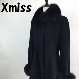 [ popular ]Xmiss/ki Smith Anne gola. long coat fur attaching fur removed possibility black size 39 lady's /S4985