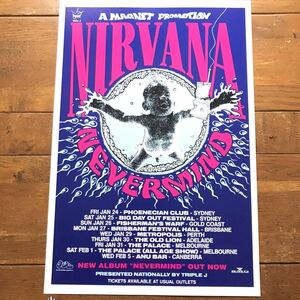  постер *niru горелка Nirvana - Nevermind 1992 Австралия * Tour * Cart *ko балка n/niruva-na