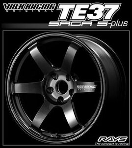 【1本価格】TE37SAGA S-PLUS 18×9.5J FACE-4 +30 5H-114.3 ハブ径 φ73.1 ダイヤモンドダークガンメタ（MM)