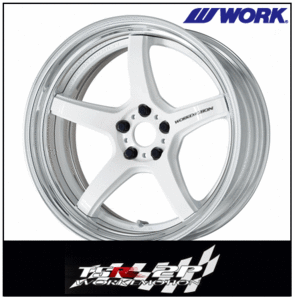 【1本価格】WORK EMOTION T5R 2P 段リム (ステップリム) 19×11.5J 5-100 ホワイト (WHT)