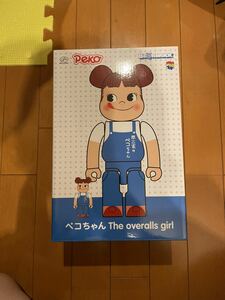 BE@RBRICK ペコちゃん The overalls girl 100％ ＆ 400％ オーバーオールズ ガール ベアブリック メディコムトイ medicom toy 新品 希少